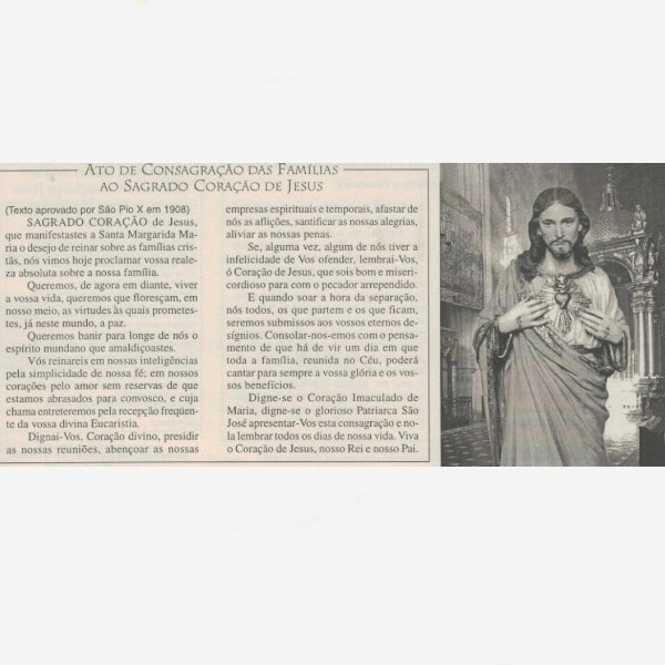 Folheto Sagrado Coração de Jesus